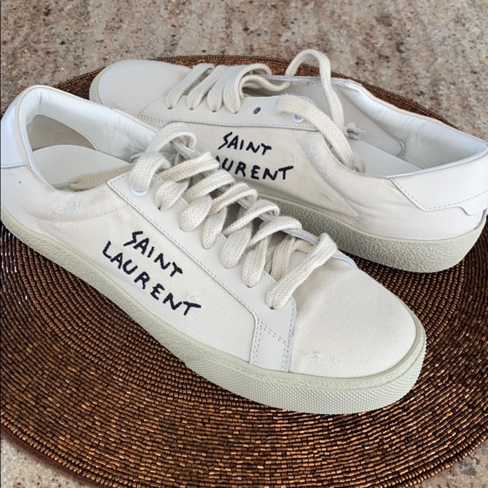 Saint Laurent canvas sneaker 9 1/2